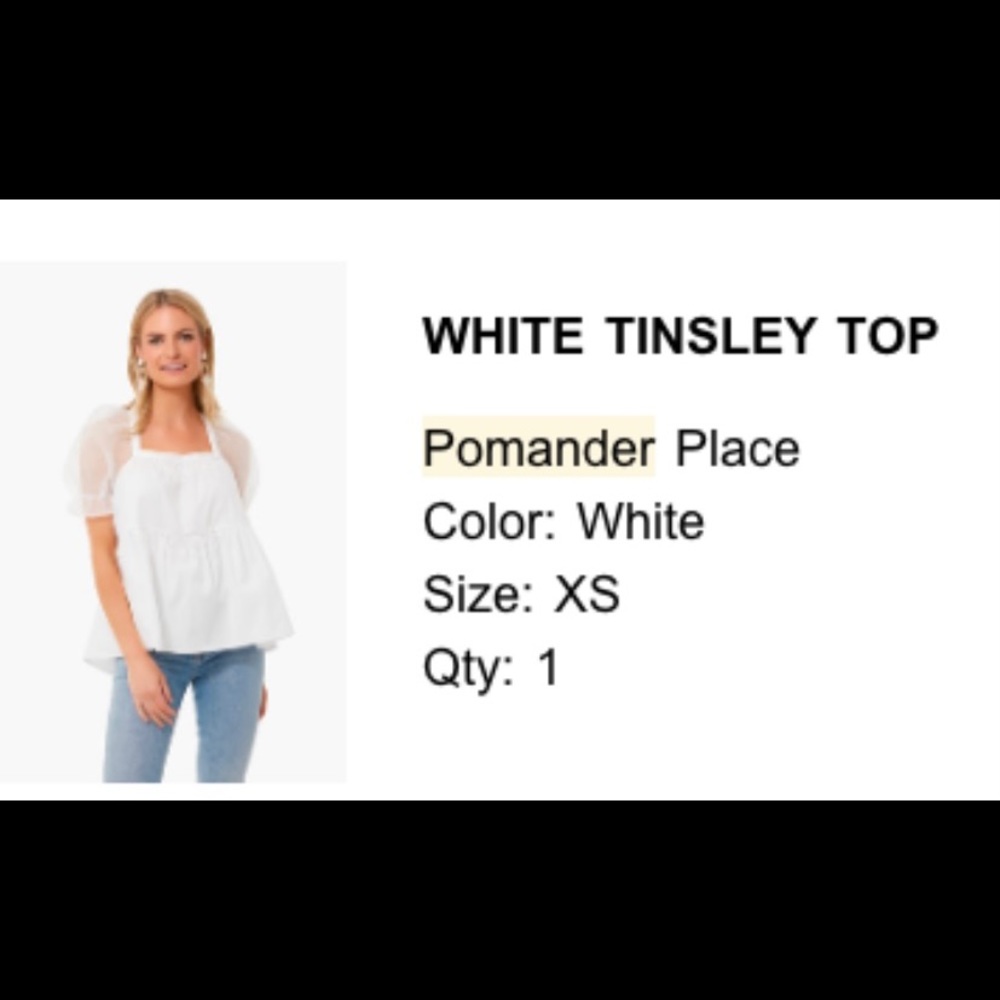 White Tinsley Top from Tuckernuck
